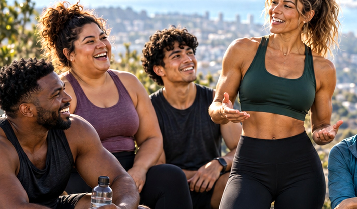 Adults participating in fitness